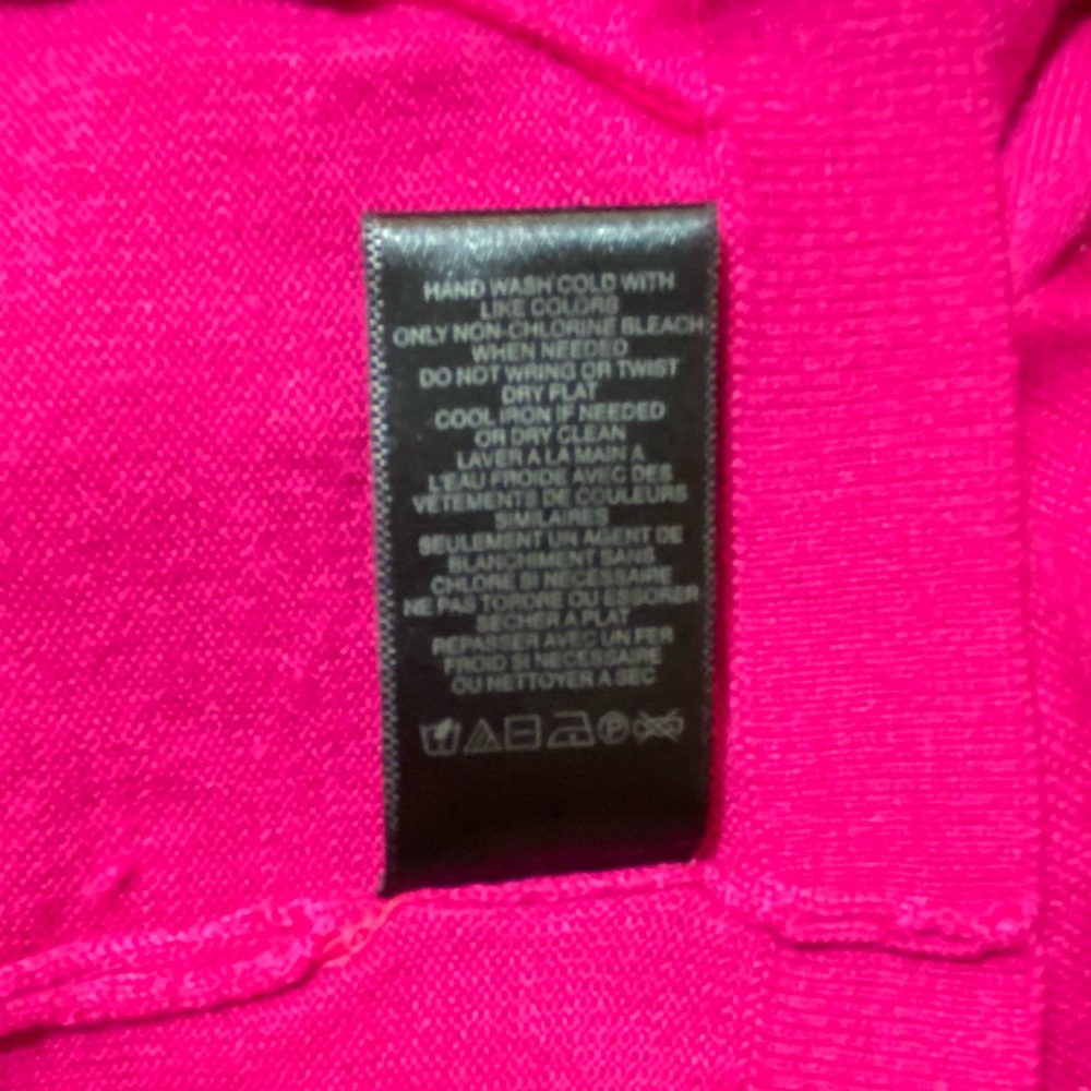 T Tahari Bevan Knit Top Sweater Satin Ruffle Cardigan Sz SP PINK - Picture 6 of 6